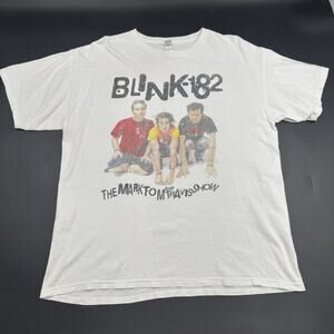 Blink-182 Band T-Shirt The Mark Tom And Travis Show Live Y2K Vintage Size L
